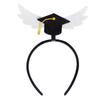 Celebrate Graduation Cap Headband Non-slip Colorful Bachelor Cap Hair Hoop Personality Shiny Doctoral Hat Headdress