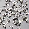 100Pcs Mini Brads Small Round Pastel Colors Metal Brad for Scrapbooking Crafting Photo Attachment Ribbon Fixing 5.5x11mm