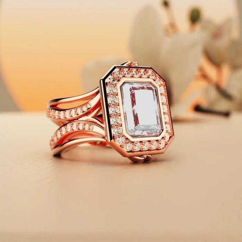 Gorgeous Luxury Rings for Women Wedding Engagement Accessories Unique Female Ring Fashion Jewelry Gifts