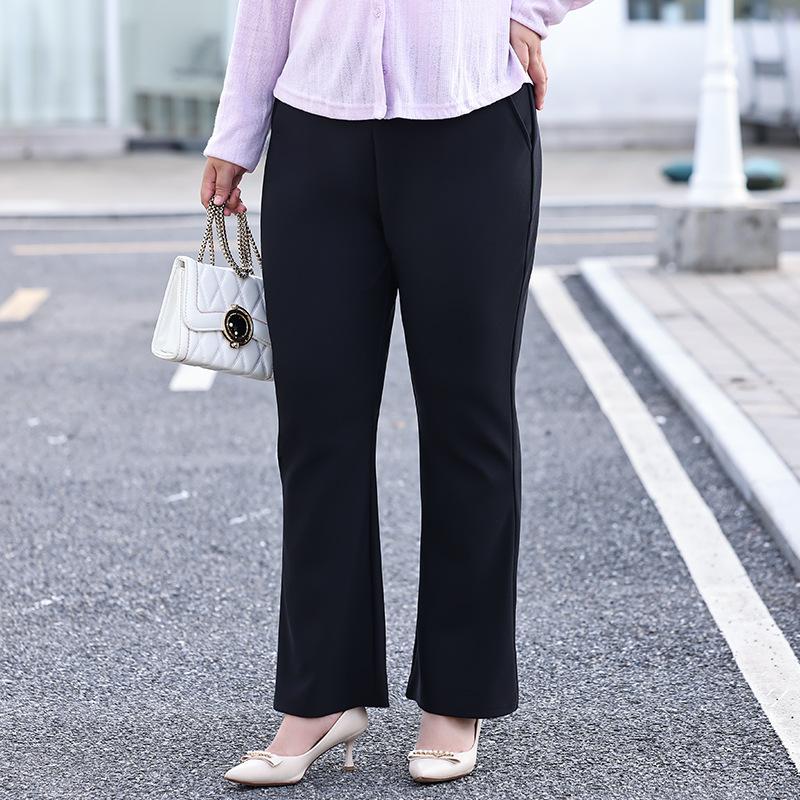 Большие размеры женские осенние и зимние свободные повседневные брюки