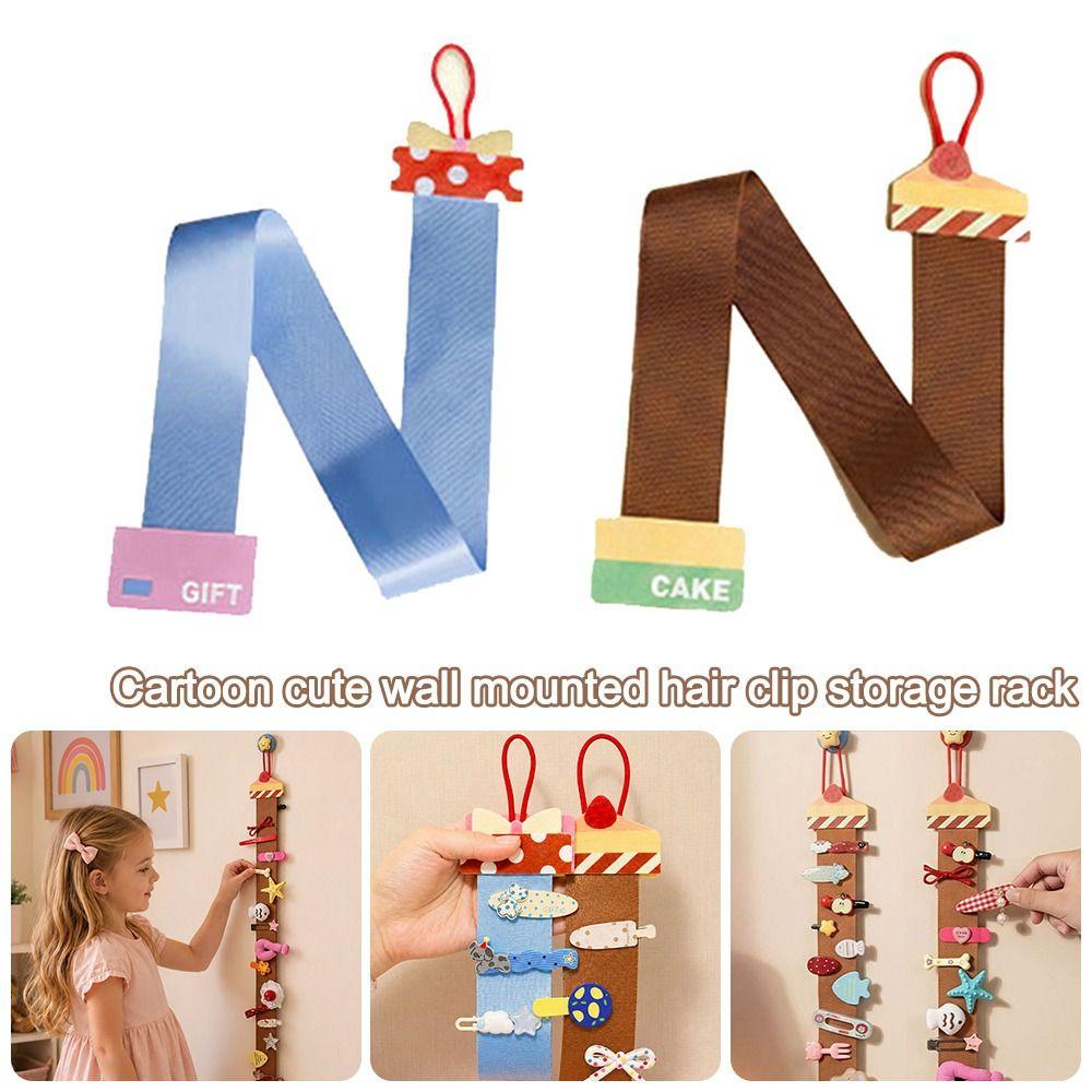 Cartoon Hanging Clip Holder Wall Mounted Hair Bow Holder Gifts Barrette Organizer Girls Room