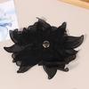 Multi-Layer White Black Lace Beads Organza Flower Sew On Patch For Wedding Evening Dress Decoration Applique