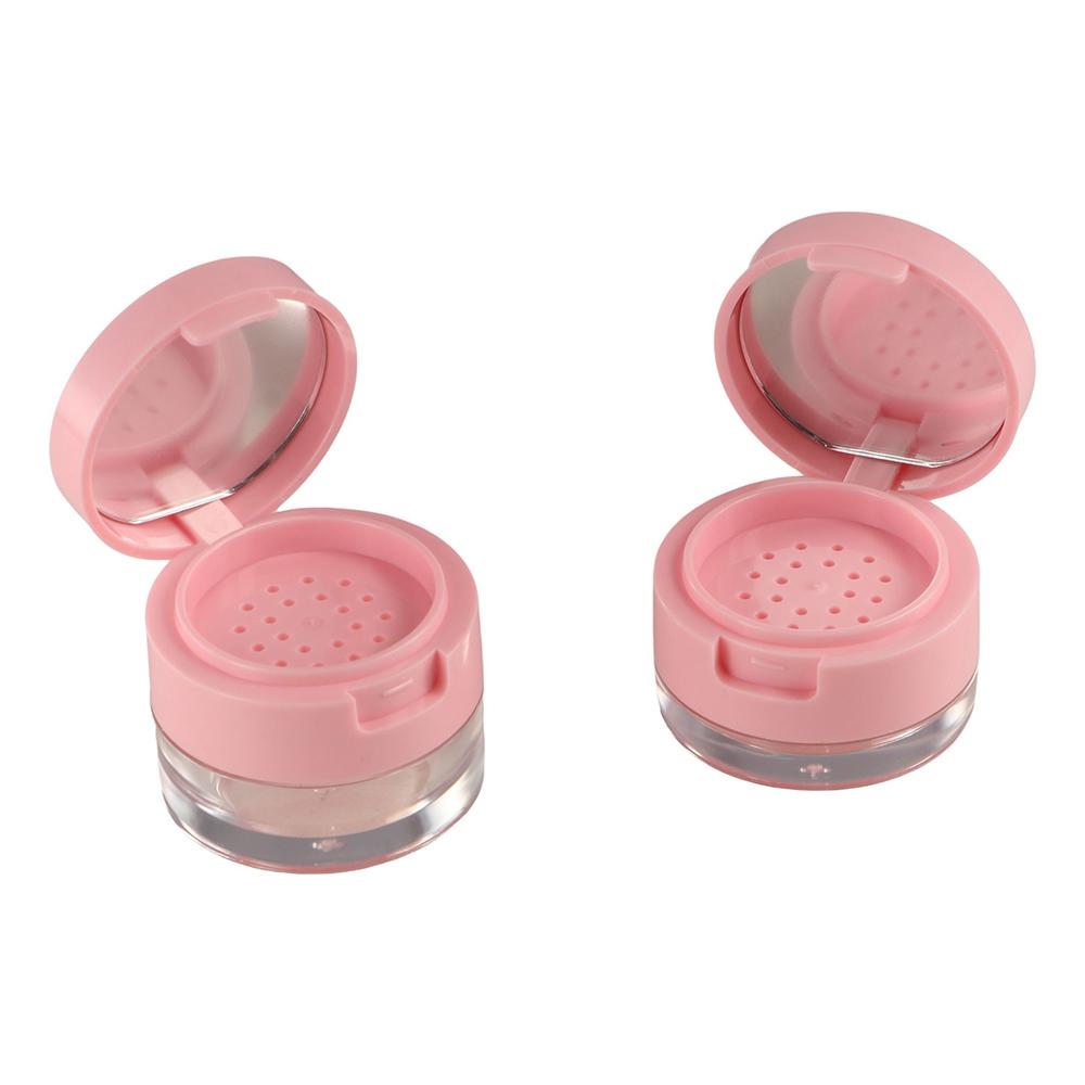 with Sieve Cosmetics Container Plastic Empty Powder Case Reusable Bulk Powder Box Lady