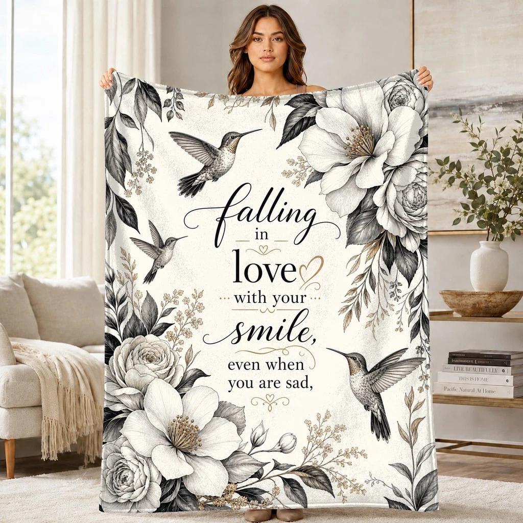 Falling In Love With Your Smile Coral Fleece Blanket