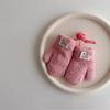 Candy Color Warm Snow Gloves Thick Plush Cold Resistant Gloves Baby Plush Gloves  Baby Boys Girls