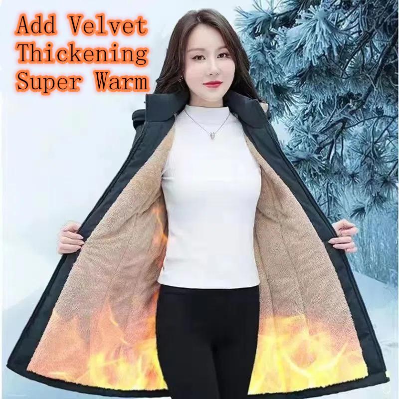 Осенне-зимняя женская верхняя одежда средней длины больших размеров с капюшоном, кардиган на молнии, свободная повседневная удобная куртка