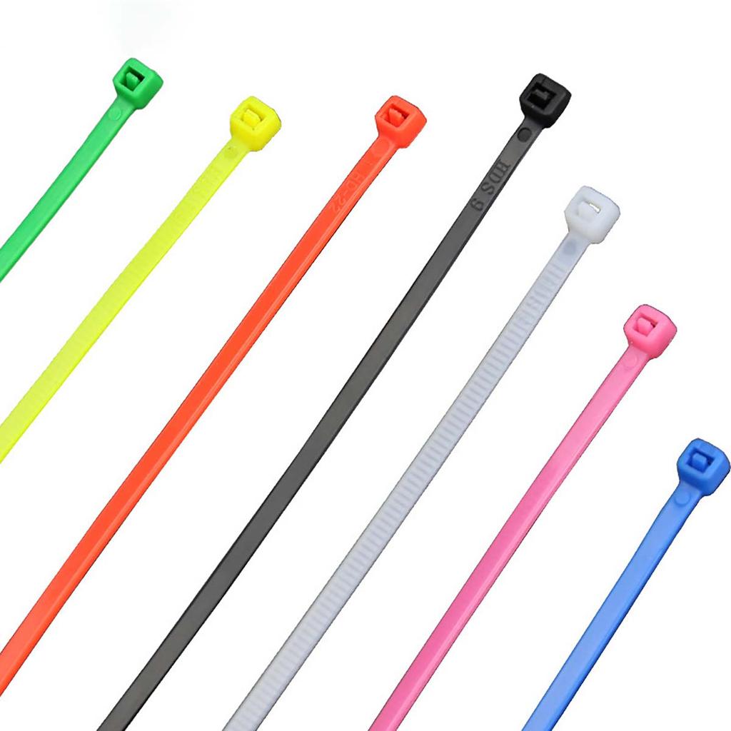 100pcs Self-locking Nylon Small Cable Ties Width 2.0mm 3x150mm Zip Tie Wire Cords Fastens Red Yellow Blue Brown Black White Grey