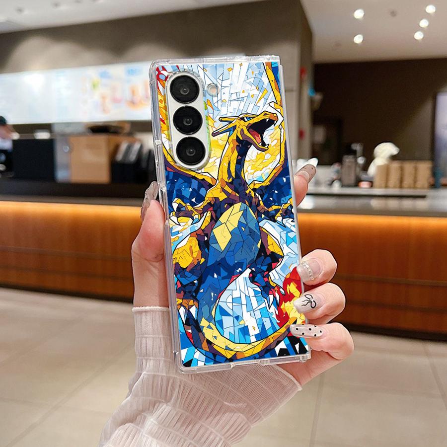 Transparent Soft Phone Cover Case for Samsung Galaxy ZFold7 ZFold5 ZFold3 ZFold4 Z Fold 7 6 5 4 3 ZFold6 Anime Pokemon Gengar