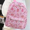 Pink West Cowboy Nylon Backpack For Girls Large Capacity Students Book Bag Waterproof School Bag For Women Back To School