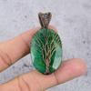 Tree Of Life Emerald Pendant, 999 Copper Wire Wrapped Pendant Gemstone Jewelry, Handmade Pendant Amazing Jewelry, Gift For Her