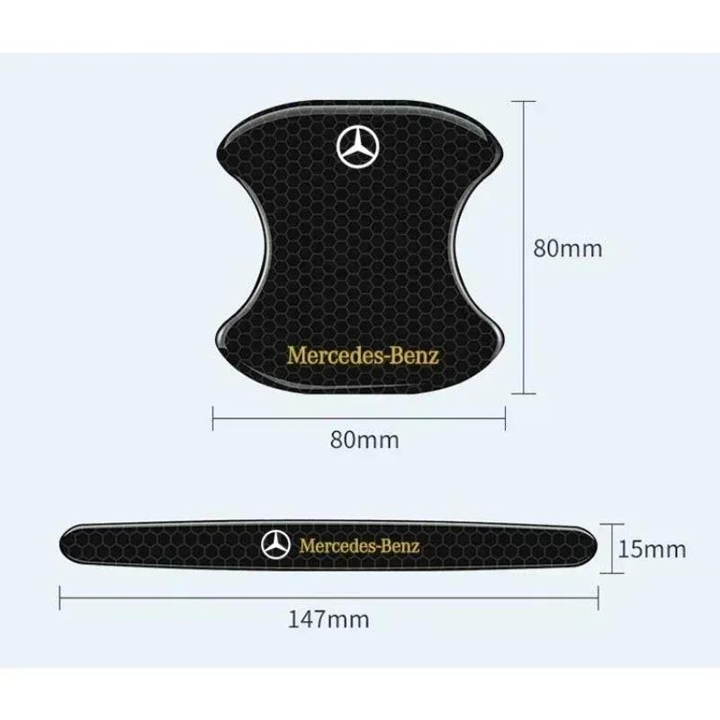 CRK1 Car Door Handle Protector Bowl Anti Scratch Reflective Sticker For Mercedes Benz A C E CLA180 GLB200 GLC300 CLS GLA E Class