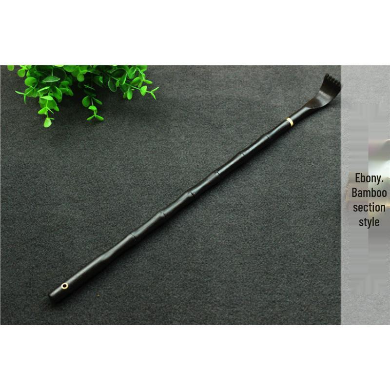 Скребок для спины из черного дерева с нержавеющей сталью - Облегчение зуда всего тела