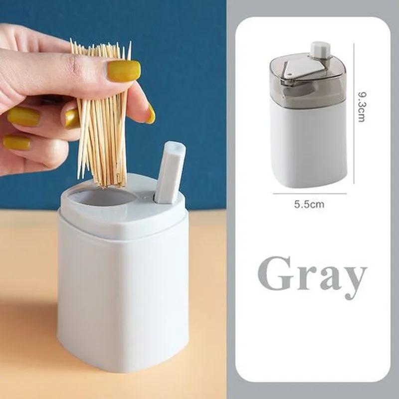 Creative Toothpick Living Room Dining Room Storage Box Automatic Pop-up Toothpick Box Household Push Toothpick Holder Dispenser