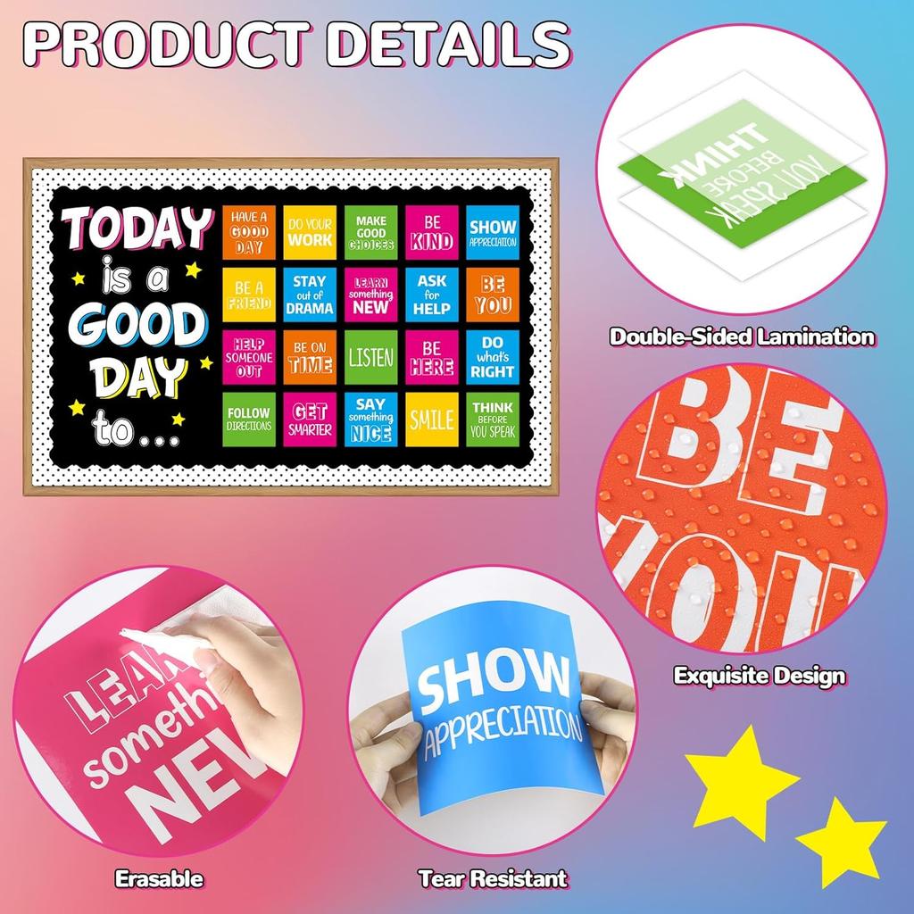 pirational Bulletin Board Set Motivational Back to School Classroom Decorations Today Is A Good Day Quotes Bulletin Board Positive Cutout for Teacher