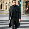 Мужское модное шерстяное пальто с длинным рукавом - Осень/Зима