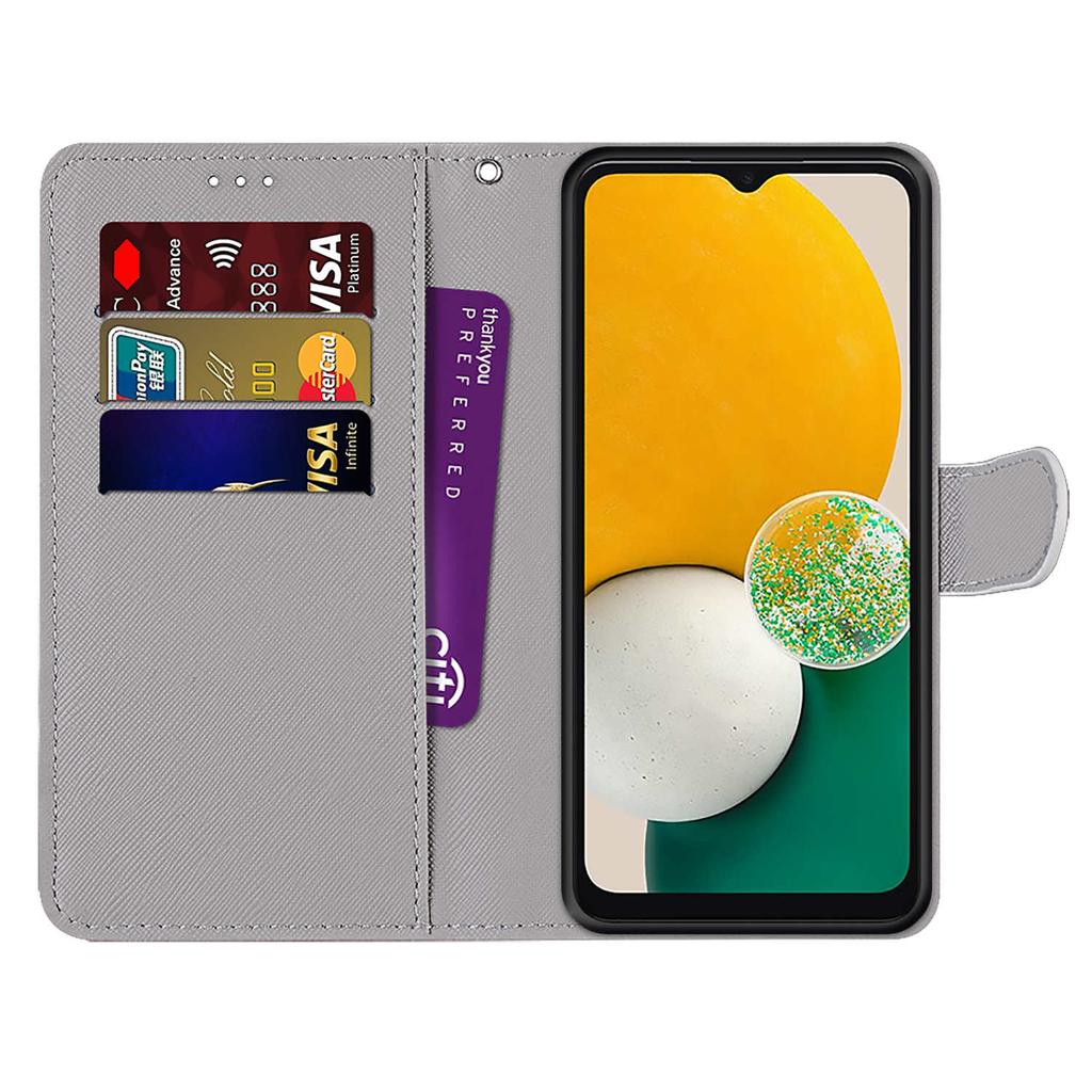 Luxury Painted Leather Case Wallet Book Style Protective Cover for Samsung Galaxy A26 A36 A16 A55 A56 A35 A24 A25 A15 A05 A05s/Samsung A15 A14 A04S