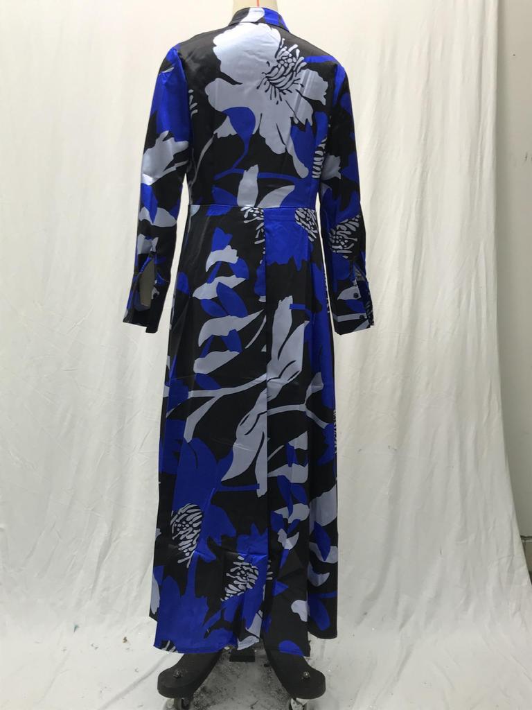 Женское платье А-силуэта с завышенной талией и большим подолом с цифровым принтом, весна/лето 2024