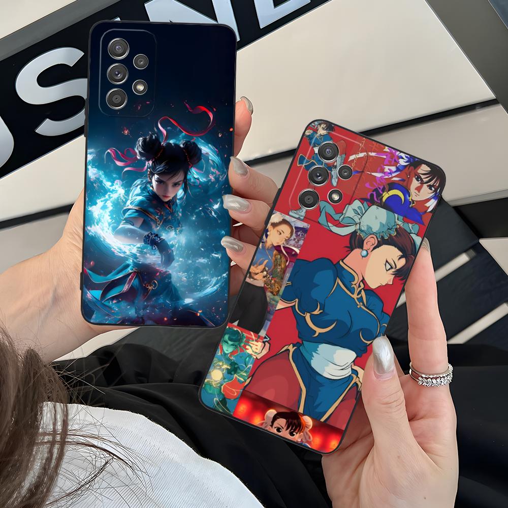 Чехол для телефона Street Fighter Chunli для Samsung Galaxy M55 54 42 35 34 33 32 23 22 15 14 13 12 F55 5G Цветной чехол Чехол Красивый
