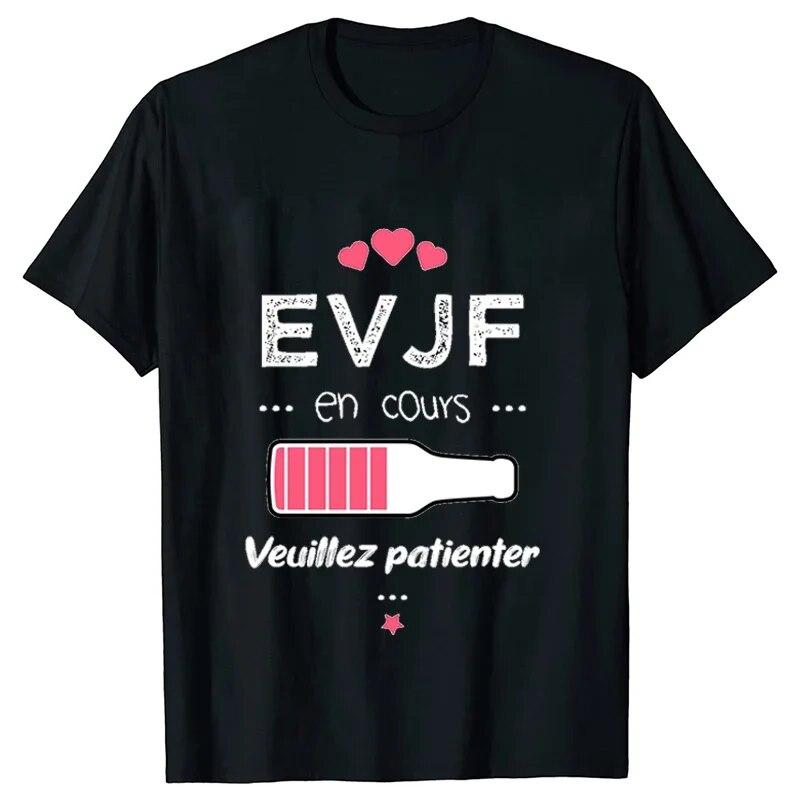 Футболка Evjf Femme French Girls Футболка для девичника «Команда невесты» Футболка для свадебного душа Друзья Свадебный топ для девичника