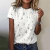 Summer Fashion 3d Printed Geometric Pattern Women's T Shirt Casual Simple Loose Round Neck Short Sleeved Top 2024