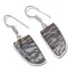 Dendrite Opal Handmade 925 Sterling Silver Gift Jewelry Earring 1.62" T5j19