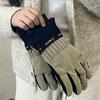Women's Winter Outdoor Ski Gloves Plus Velvet To Keep Warm While Riding An Electric Bike To Keep Out The Cold and Windproof with Touch Screen