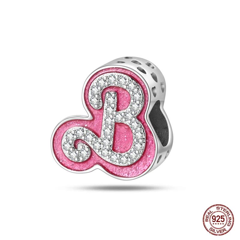 100% Copper Fashion Pink Princess Skirt Bag Lipstick Charms Beads Fit Original Bracelets Diy Jewelry Gifts