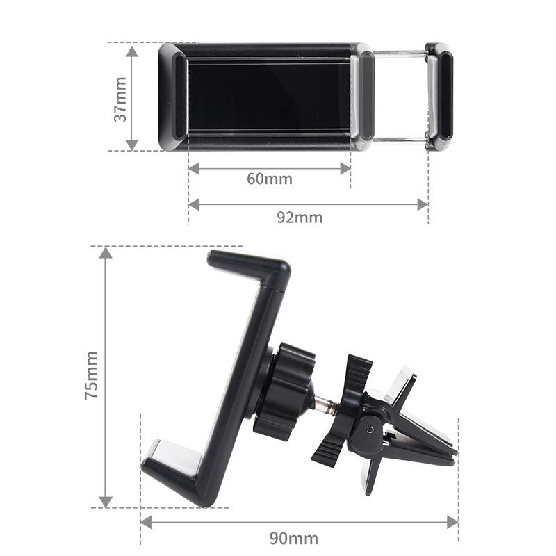 Universal Rotating Car Air Vent Phone Holder with Adjustable Clamp