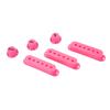 3Pcs Plastic Single Coil Pickup Covers 48mm 50mm 52mm Replacement for Electric Guitar(Pink)