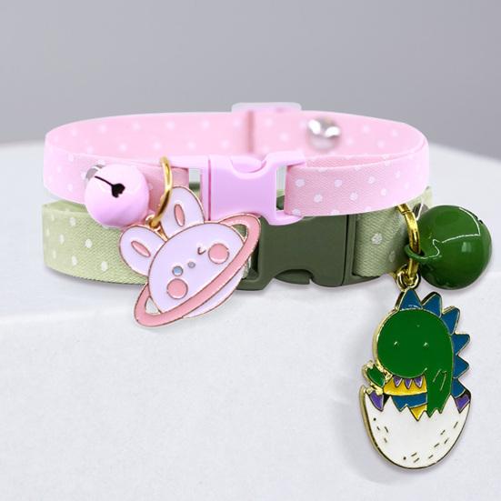 Ремешок на шею для домашних животных, яркий цвет, быстросъемный регулируемый, устойчивый к разрыву, удобный в использовании декоративный кулон с мультяшным рисунком