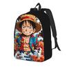 Обезьяна Д. Модный рюкзак Luffy One Piece с карманом, студенческий, для работы, на каждый день, для мужчин и женщин, холщовая сумка для колледжа