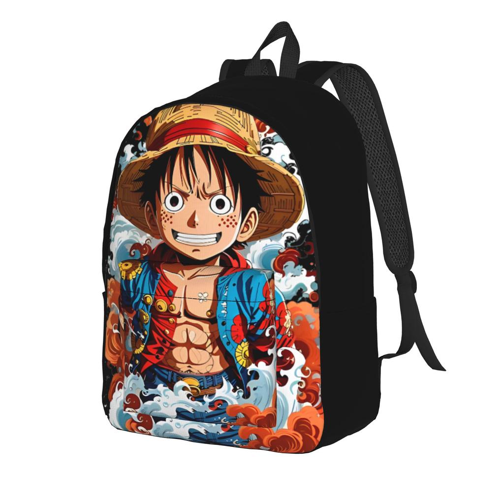 Обезьяна Д. Модный рюкзак Luffy One Piece с карманом, студенческий, для работы, на каждый день, для мужчин и женщин, холщовая сумка для колледжа