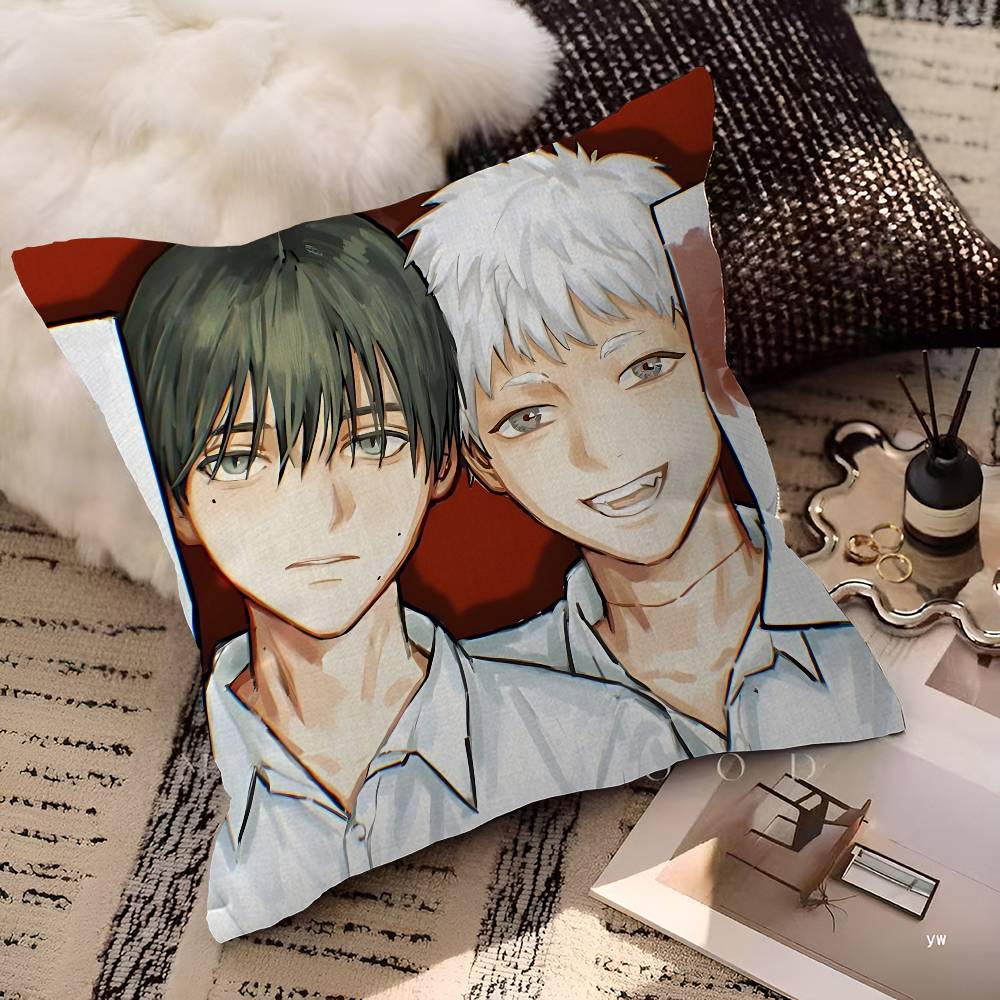 The Summer Hikaru Died Anime Pillow Covers Cartoon Sofa Decorative Home Double-Sided Printing Short Plush Cute Cushion Cover