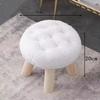 Cookie Small Stool Soft Seat Chair Girlish Heart Bedroom Solid Wood Bench Lliving Room Kids Shoe Changing Stool Home Furniture