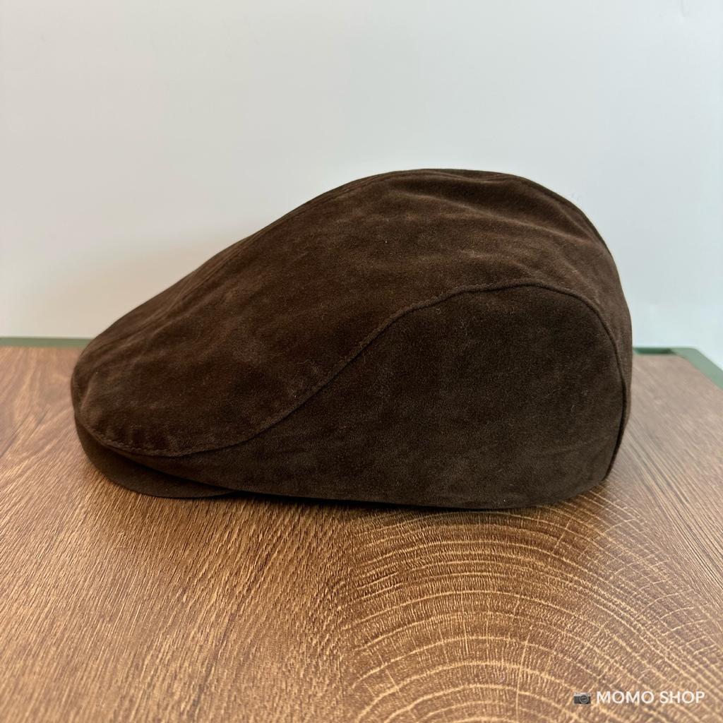 Suede forward cap, unisex, solid color, British-style painter hat, street-style newsboy cap
