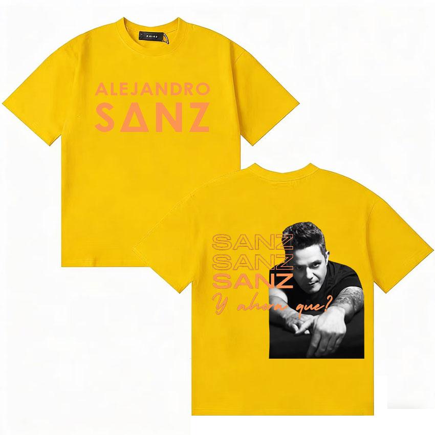 Rapper Alejandro Sanz Fashion Summer Tshrit Unisexs Women Harajuku Style Cotton Short Sleeve T Shrit Music Lover Tshrits Streetwear
