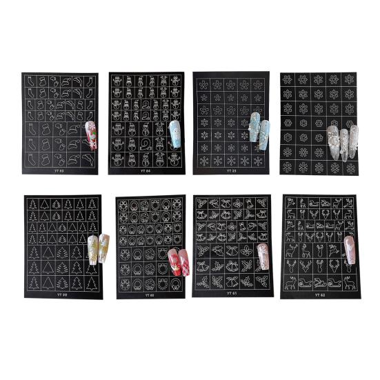 Yousheng 3/6/7/8/9/10 Sheets Nail Art Sticker Self-adhesive Halloween Christmas Butterfly Love Heart Women Fake Nail Decoration Decal