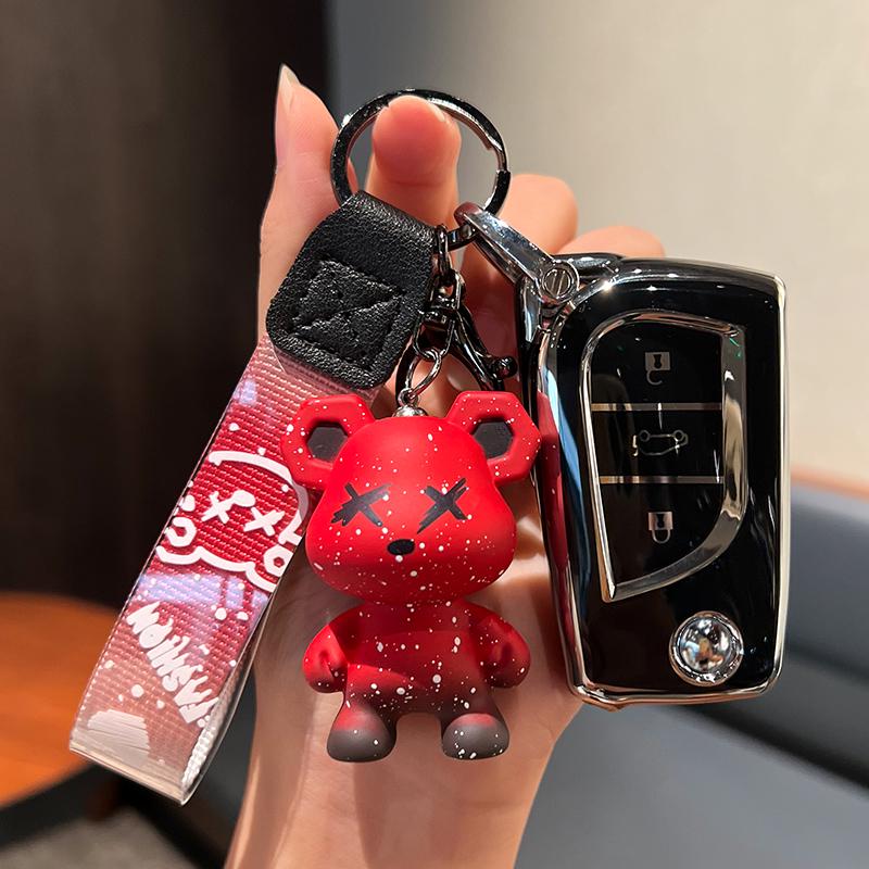 Чехол для ключа для Toyota: Подходит для Corolla, Camry, Levin, Avalon, Highlander, RAV4 и CHR - Женская сумка-ракушка с пряжкой