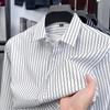 Мужская городская повседневная полосатая рубашка с длинным рукавом Firstview FV25D2243