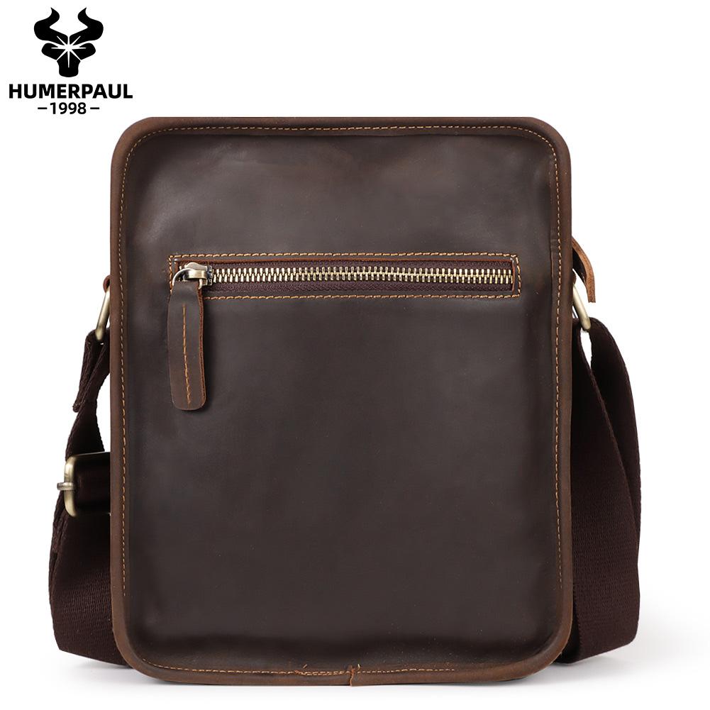 Humerpaul Кожаная сумка через плечо, вместительная многофункциональная дорожная сумка, спортивная сумка