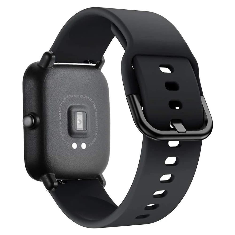 20mm 22mm WatchBand For Amazfit GTS 2/3/4 Mini Strap GTR 2/3/4 42mm Silicone Wristband Bracelet For Amazfit Bip Band Accessories