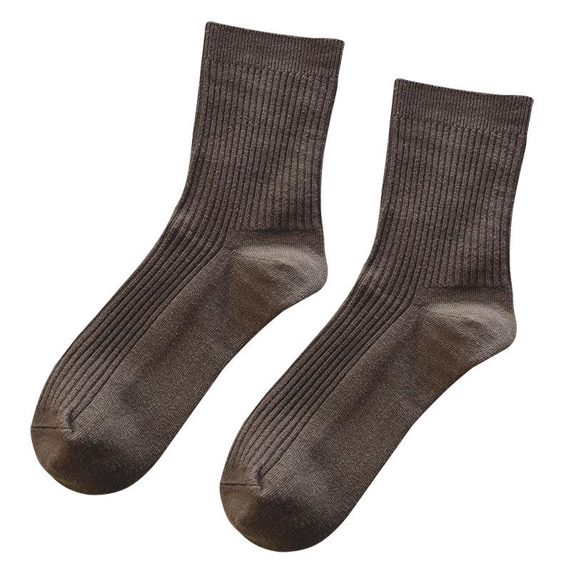 Socks Men'S Pure Cotton Sweat-Absorbing Double-Needle Medium Tube Socks Cotton Casual Men'S Deodorant Cotton Socks Zhuji Men'S Socks