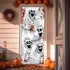 Halloween Door Cover Decoration Creepy Skull Ghost Front Porch Sign Banner for Garage Window Wall Backdrop Decor