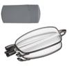 Folding Eyeglasses Unisex Men Women Stainless Steel Elderly Anti Slip Reading Glasses