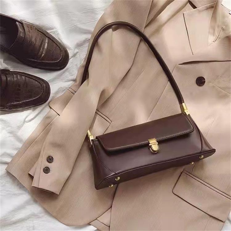 Сумка-багет в стиле ретро 2025 года для ношения под мышкой: Универсальная высококлассная наплечная сумка-коробка