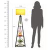 Metal Floor Lamp with 3 Shelves (Fresh Yellow)