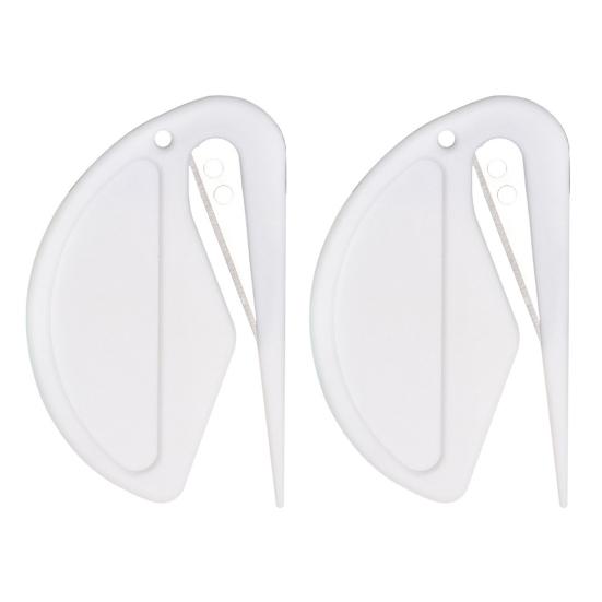 2Pcs/Set Letter Opener Plastic Mini Portable Multi-functional Pointy Tip Safe Sharp Efficient Mail Envelope Opener Cutter Home Office Supplies