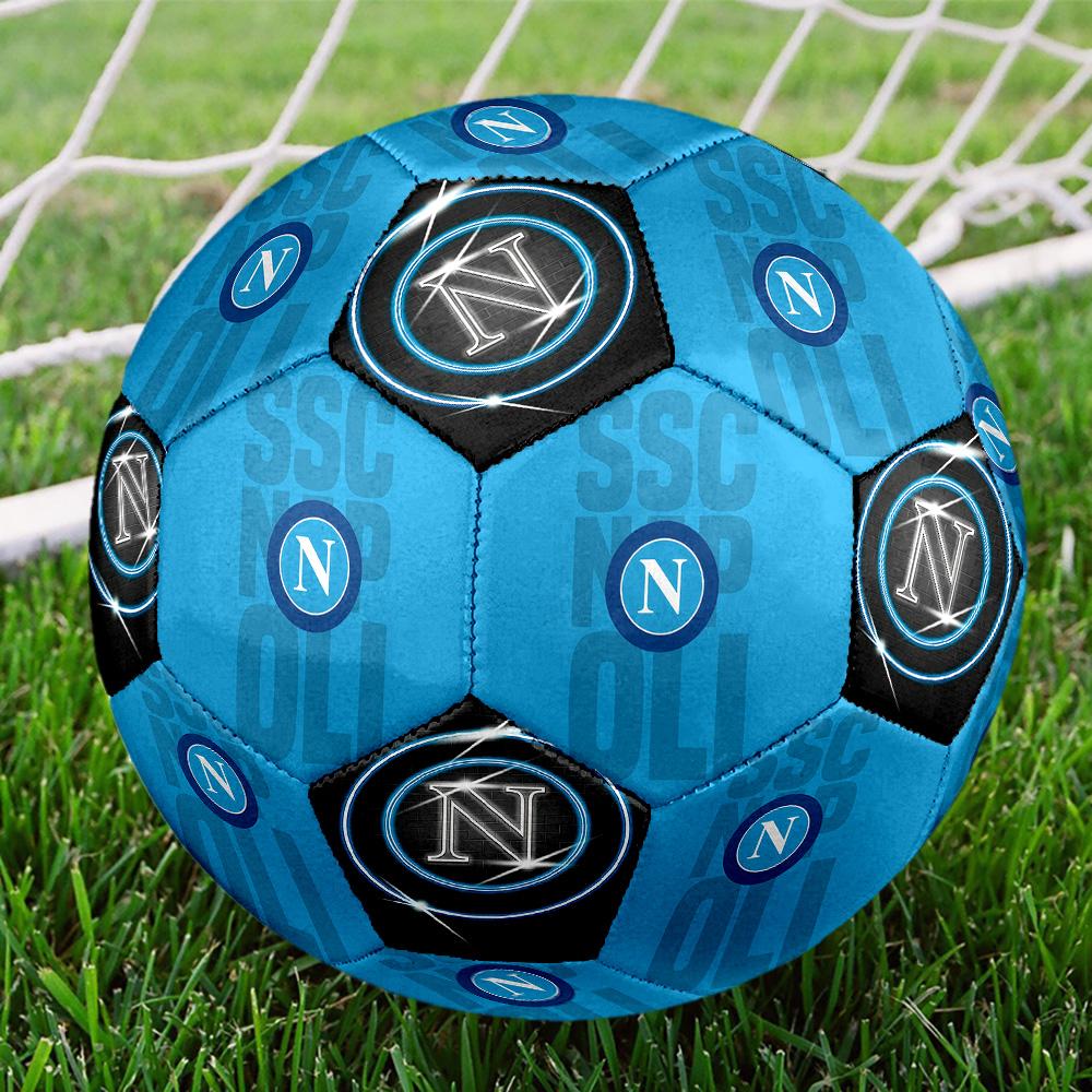 Футбольный клуб SSC Napoli Внутренний Размер 5 Футбольный Мяч Разноцветный Машинная Строчка ПВХ Готов к Соревнованиям Прочный Высокоэластичный