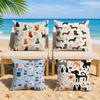 Dog Cat Pattern Cushion Cover Short Plush Soft DoubleSided Printing Pillow Case Cozy Sofa Bedroom Home Decor Gift