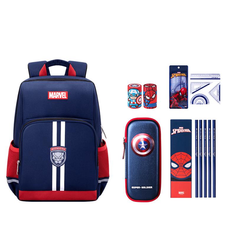 Disney × Marvel Collaboration Large Capacity Backpack For Grades One To Six Kids backpack Blue BA5668